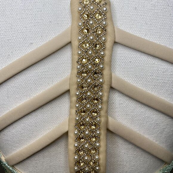 Speechless Pearl Gala Strappy-Back Long Sparkle Embroidered Prom Dress Size 3 - Picture 10 of 14